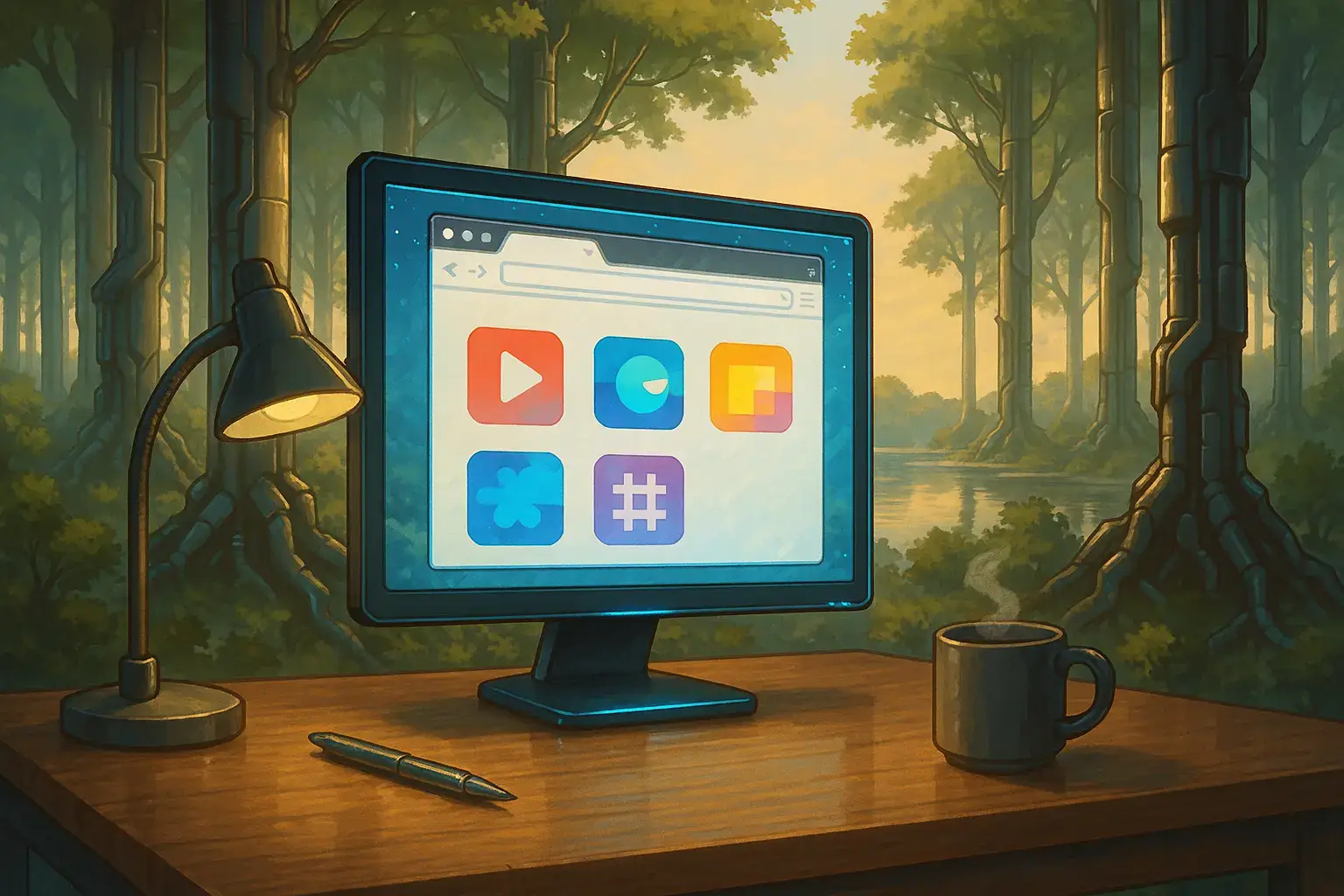 Responsive website design on digital screen